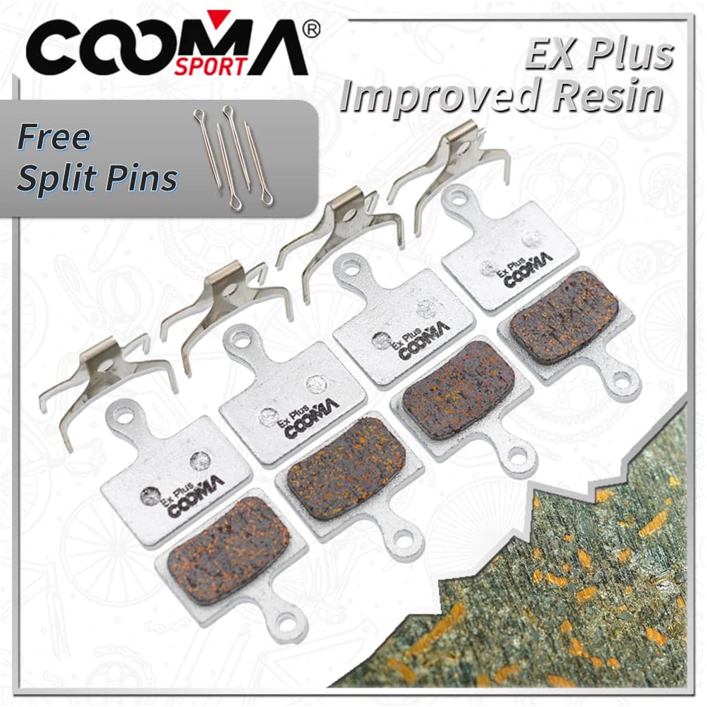 4 Paia Pastiglie Freno Bicicletta Ex Plus per SHIMANO M9100, R9170, R8070, R8050, U5000, RS805, RS505, RS405, RS305, GRX, RX400, RX810