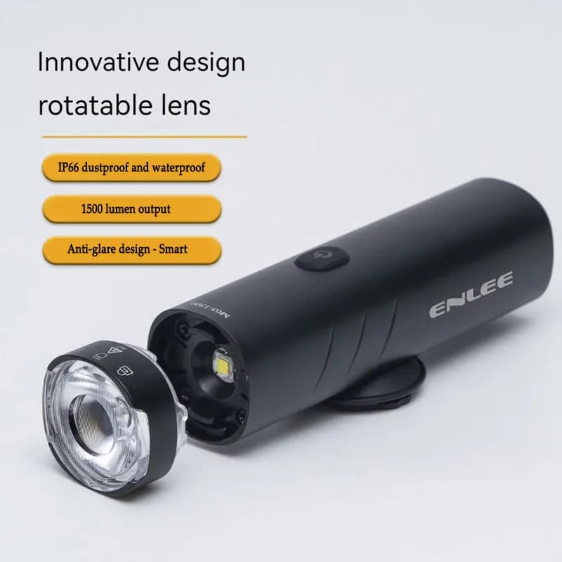 ENLEE luce per bicicletta anteriore 1500Lumen luce per bici 4500mAh torcia impermeabile ricarica USB accessori per lampade da ciclismo su strada MTB