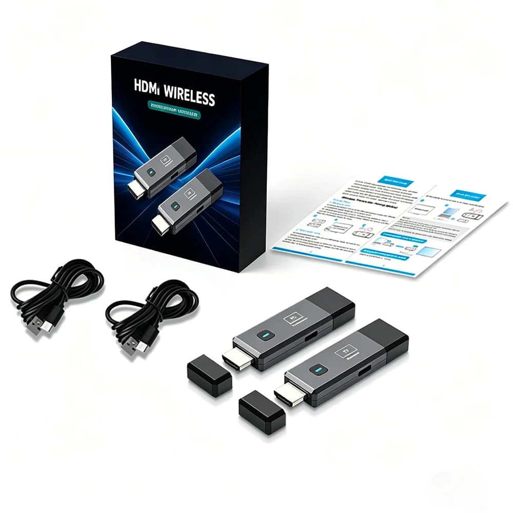 Trasmettitore e Ricevitore HDMI Wireless 1080P 50M, Dongle TV Stick per Streaming da Laptop e PC su Monitor e TV
