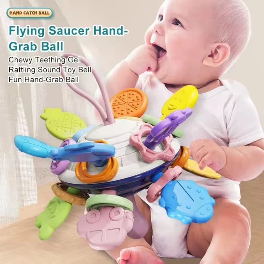 1pc Montessori 0-12 Mesi Bambino Sensoriale Sonaglio Massaggiagengive Giocattoli, Afferrare Attività Sviluppo Giocattoli In Silicone, Regalo Di Natale Di Compleanno