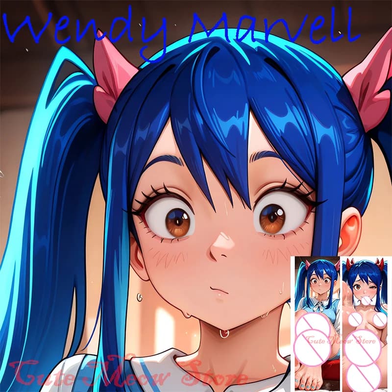 Dakimakura anime Wendy Marvell Stampa fronte-retro Federa per cuscini per il corpo a grandezza naturale Federa per adulti Personalizzabile