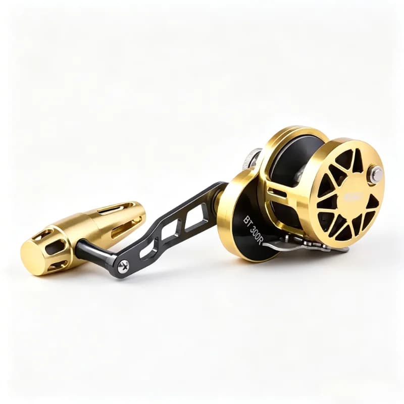 Offshore Deep Sea Boat Fishing Gear All Metal Drum Spinning Reel Slow Rock Iron Plate Wheel Durable Lure Fishing Reel for Saltwa