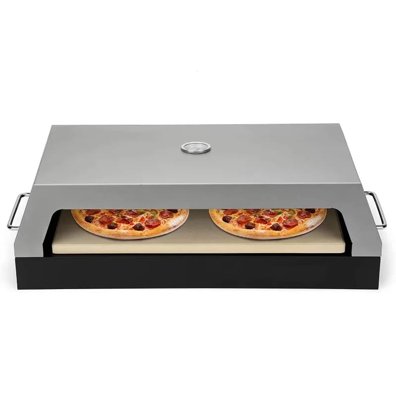 Copertura per forno per pizza da esterno con termometro da incasso e pietra per pizza 19 x 15