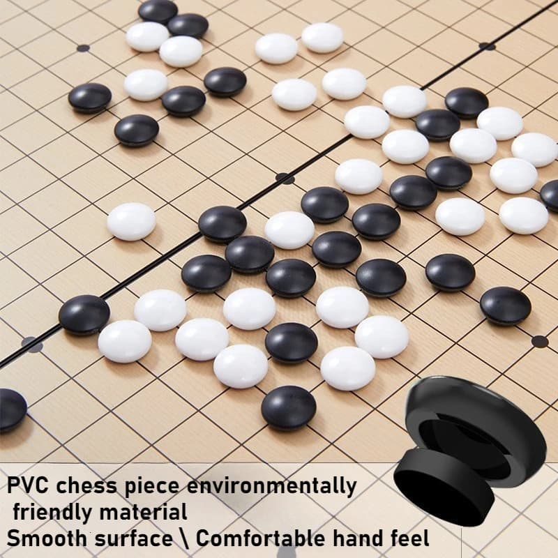 50 pezzi da 1,8 cm International Go pezzi per allenamento sfuso, competizione senza sbavature, livello di ingresso per principianti, pezzi degli scacchi bianchi neri