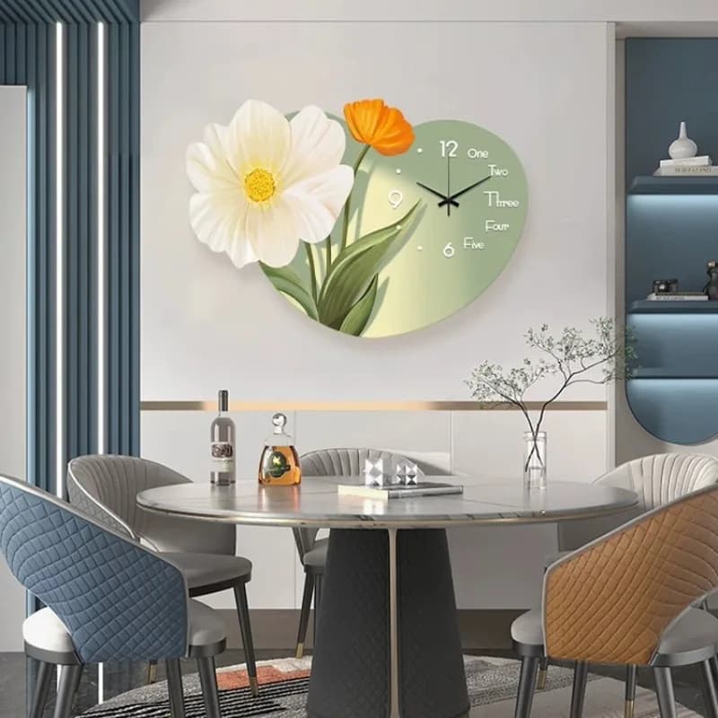 &Upgrade Unique Wall Clock Fashion Elegant Designer Nordic Aesthetic Digital Wall Clock Art Horloge Murale Home Decor Items