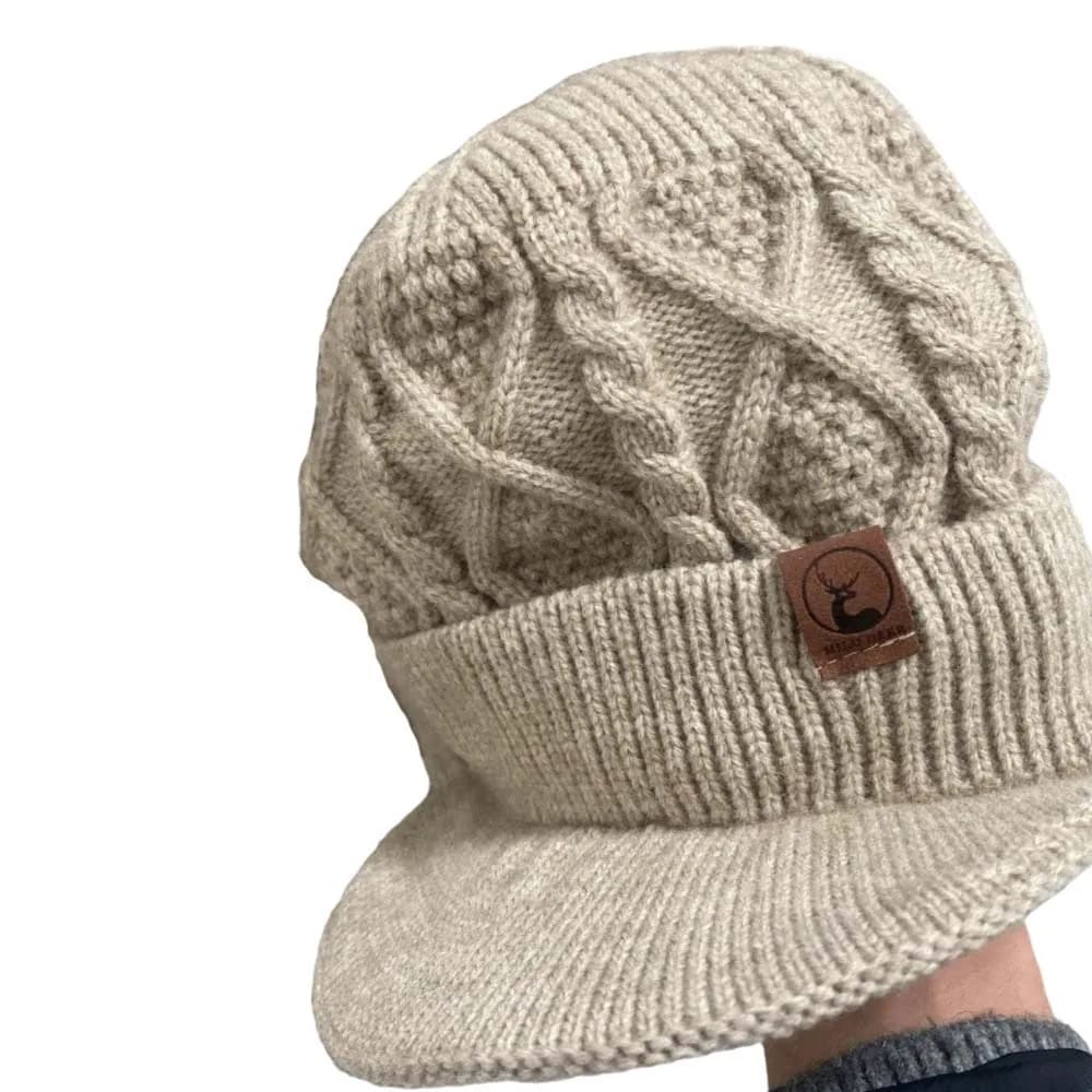 Unisex Fur Lined Winter Beanie Hat Thick Windproof Earflap Cap Coldproof Thermal Knitted Hat Autumn