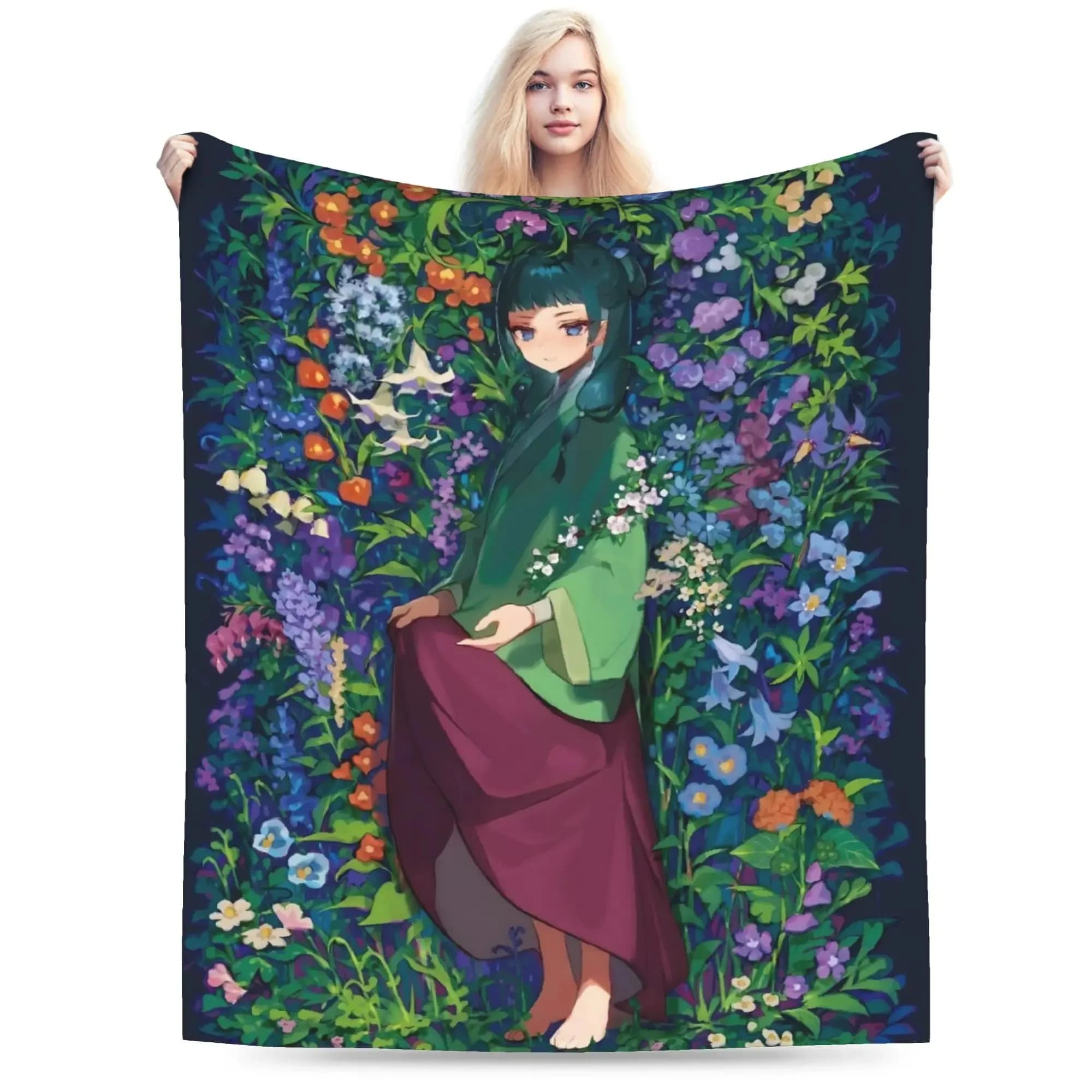 The Apothecary Diaries Anime Maomao Coperta in velluto Autunno/Inverno Coperte sottili per letto Biancheria da letto da viaggio