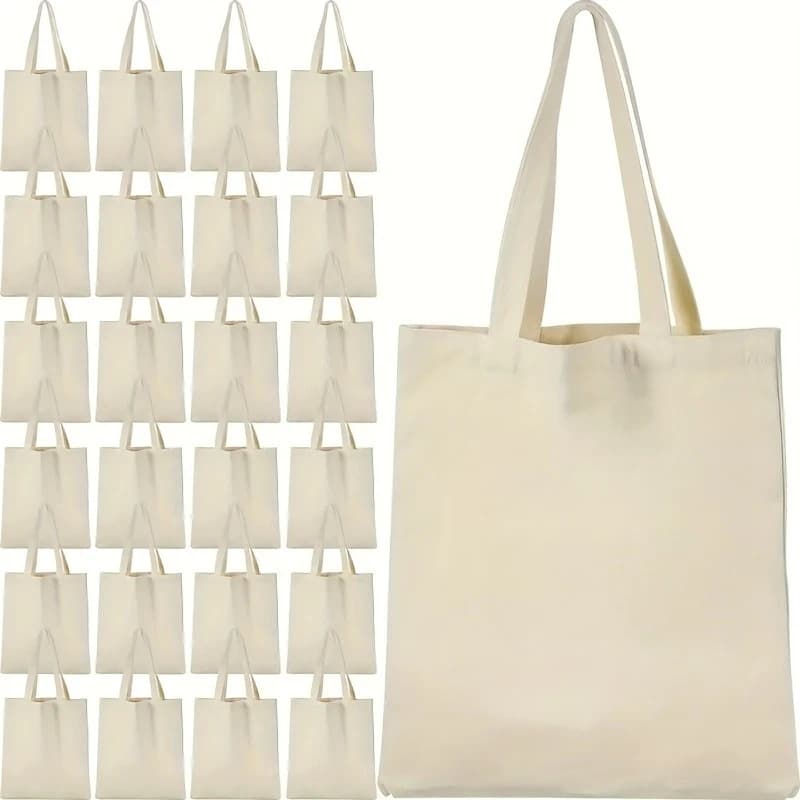 Borse tote per sublimazione da 5 pezzi, borse riutilizzabili perfette per disegni personalizzati fai da te, artigianato e regali, pratiche e versatili