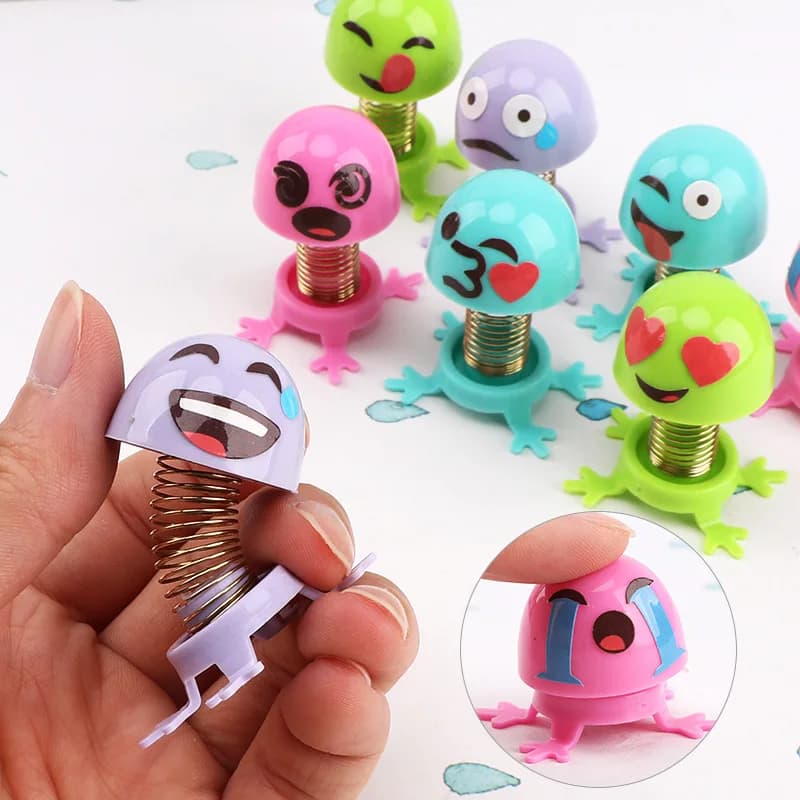 20 pz Mini fai da te salto bambole dito primavera rimbalzo palla giocattoli per bambini festa di compleanno bomboniere regalo ospite Baby Shower Pinata Filler