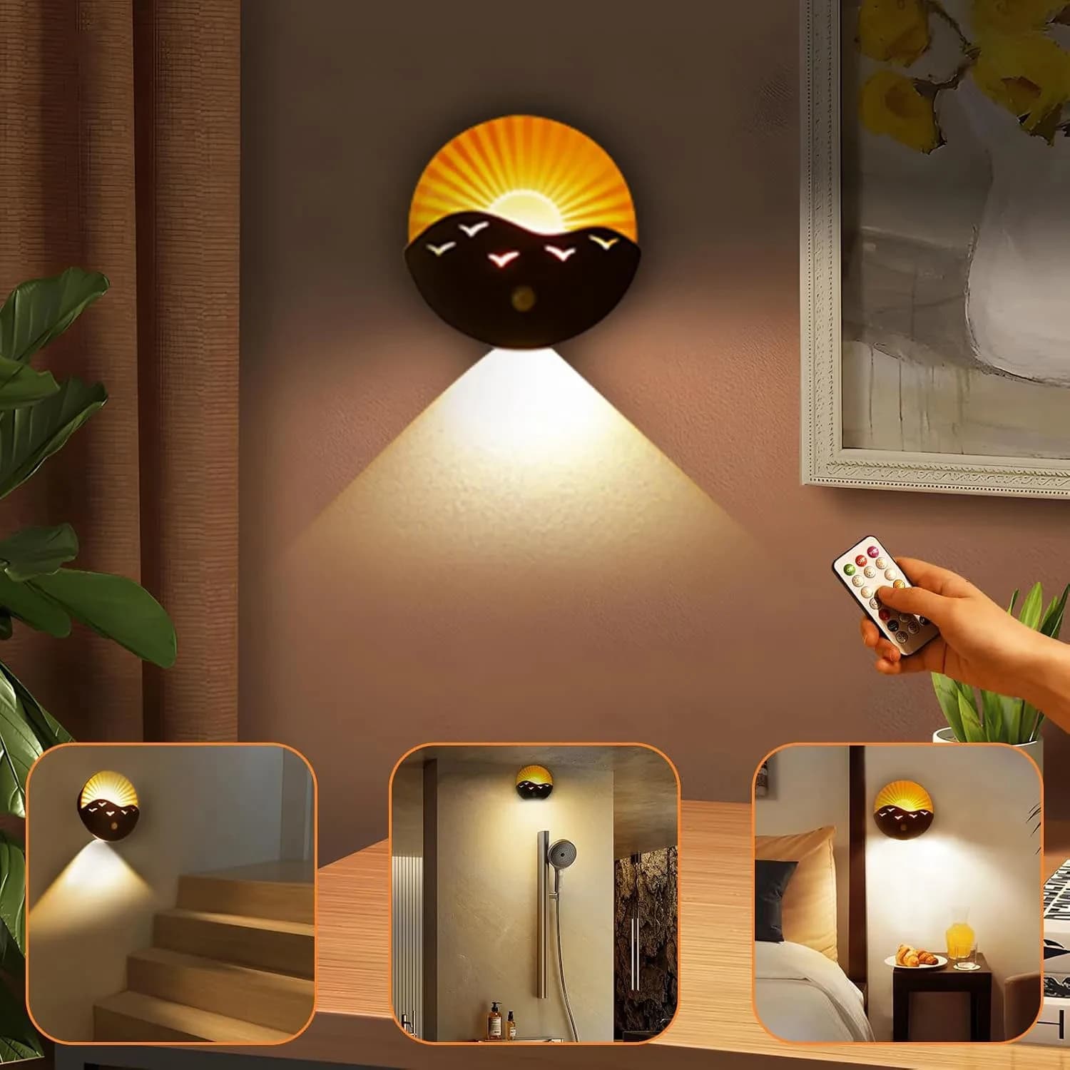 Lampada Notturna con Sensore di Movimento, Luce LED Ricaricabile 2000mAh, Illuminazione Magnetica Senza Fili per Camera da Letto