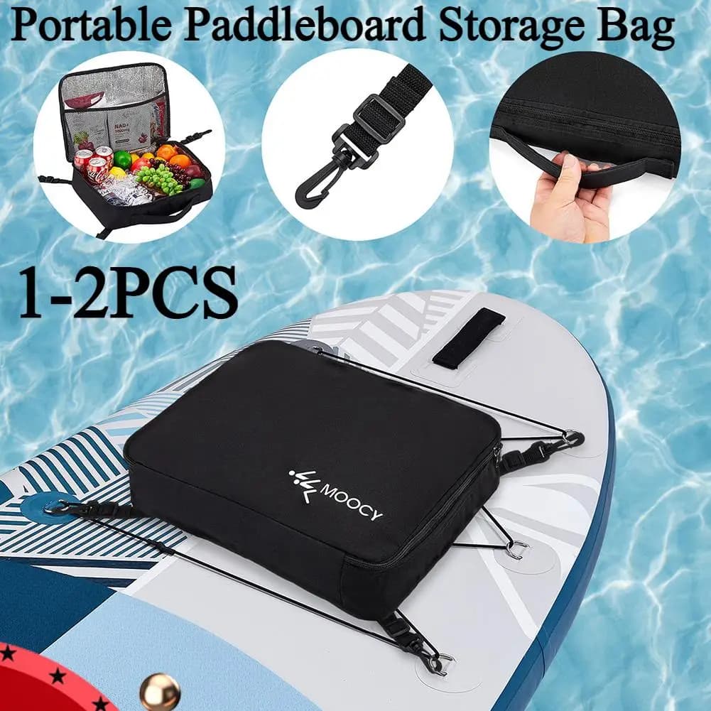 Portable Paddleboard Storage Bag Waterproof Sup Paddle Board Accessories Bag Cooler Deck Bag for Paddleboarding Camping Kayaking