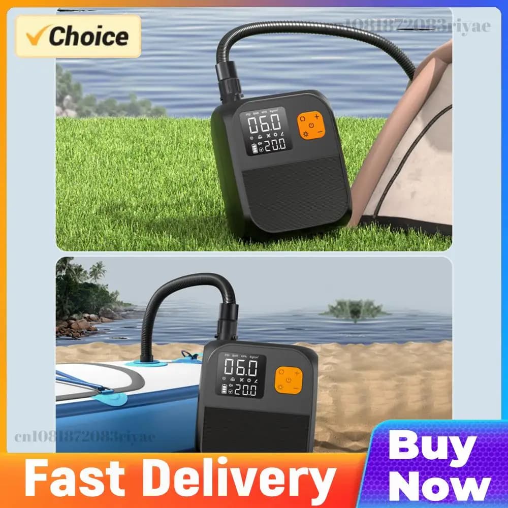 Pompa Elettrica Ricaricabile per SUP 25PSI, Pompa per Tavole da Paddle Gonfiabili, Kayak e Barche