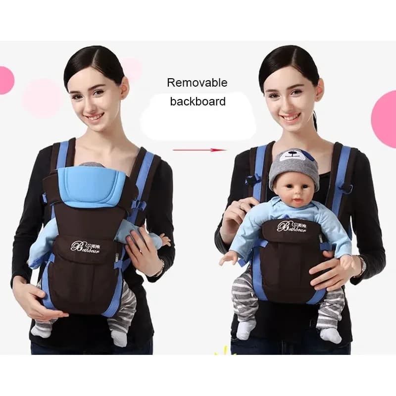 Baby Sling Carrier, 4-in-1 Ergonomic Baby Backpack Carrier, Easily Adjustable Baby Carrier Newborn to Toddler