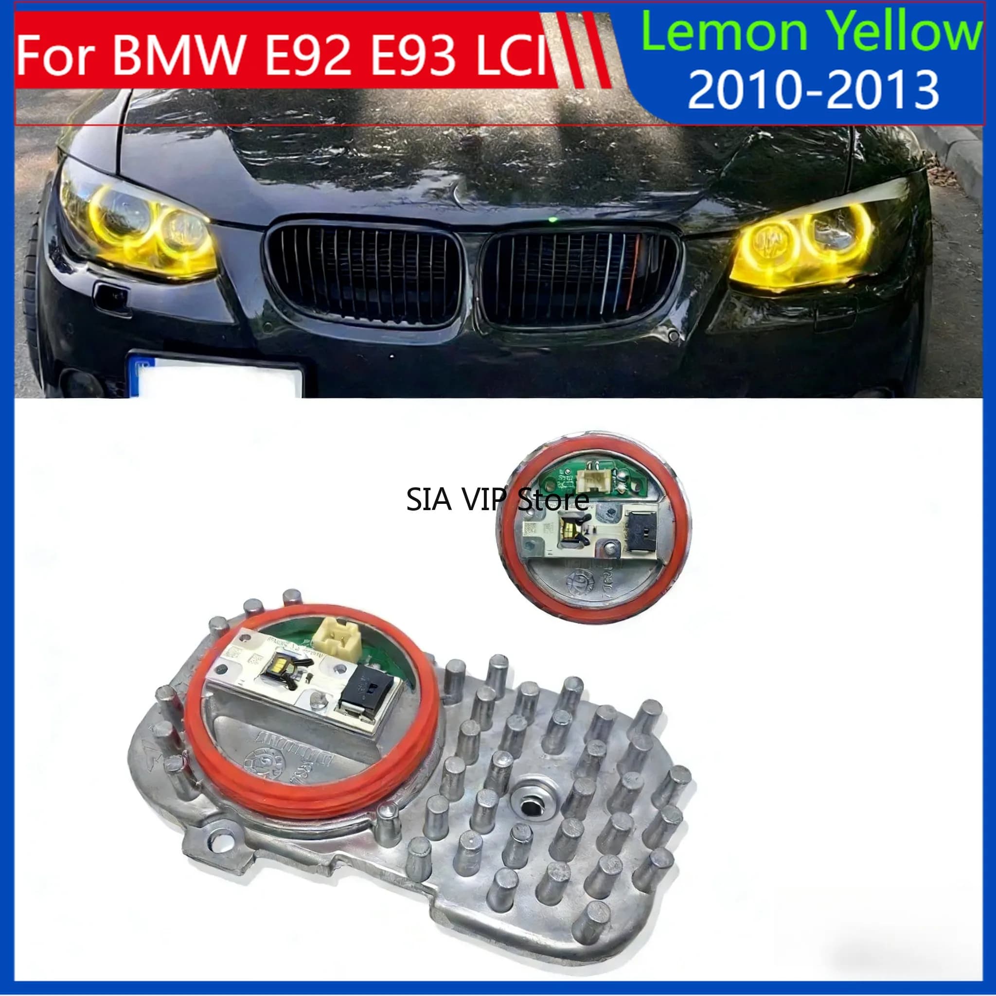 NUOVO Per BMW E92 E93 LCI 2010-2013 Faro allo xeno Angel Eyes DRL Chip LED Moduli Refit Giallo Blu Rosso Luce di marcia diurna