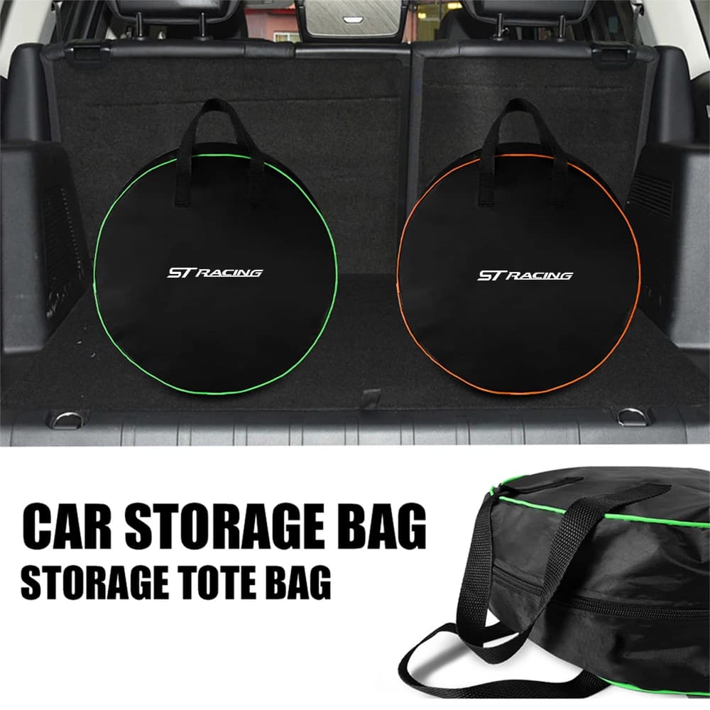 For Ford Mustang Focus Kuga Mondeo Max ST Ranger Fiesta Oxford Cloth Car Emblem Trunk Portable Storage Bag Organizer Accessories
