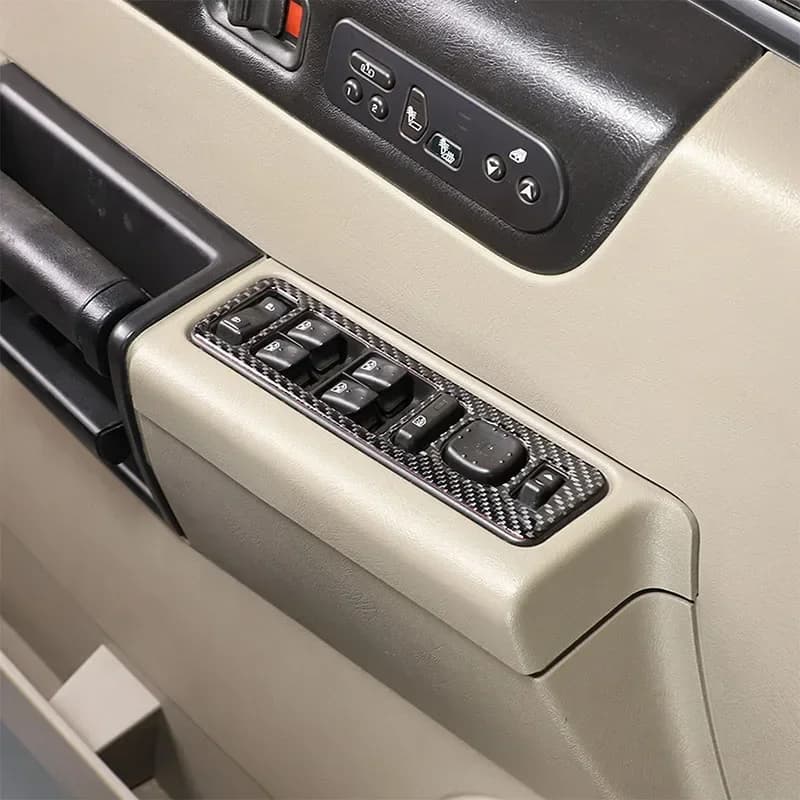 Anti-scratch panel for soft carbon fiber car door for Hummer H2 2003-2007, door handle sticker, steering wheel cover, interior accessories
