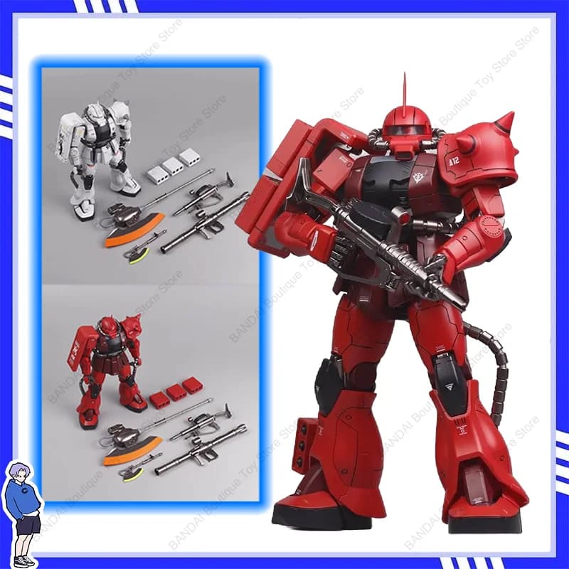 Modello ACE Versione Aggiornata Action Figure Zaku in Scala 1/72, Scheletro in Lega, Prodotto Finito, Giocattolo in Plastica per Bambini, Regalo di Compleanno