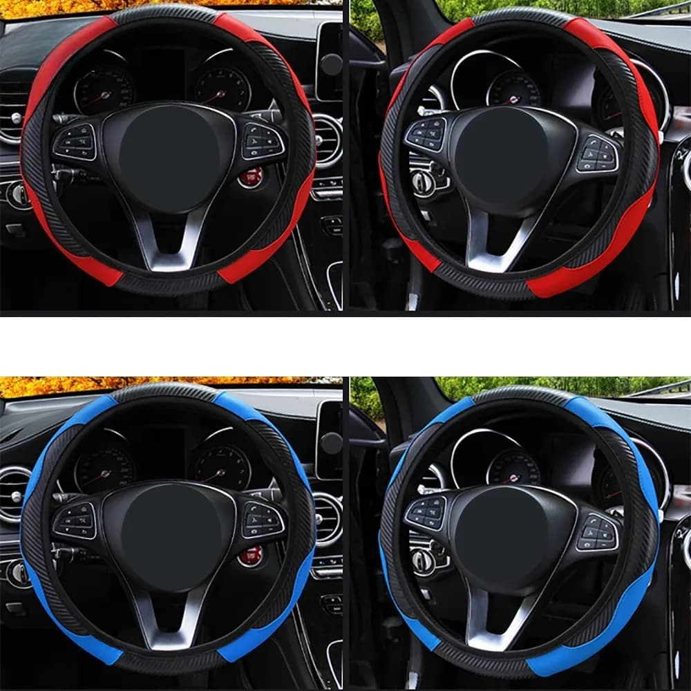 Coprivolante universale per auto da 37-38 cm in similpelle traspirante, accessori interni per auto