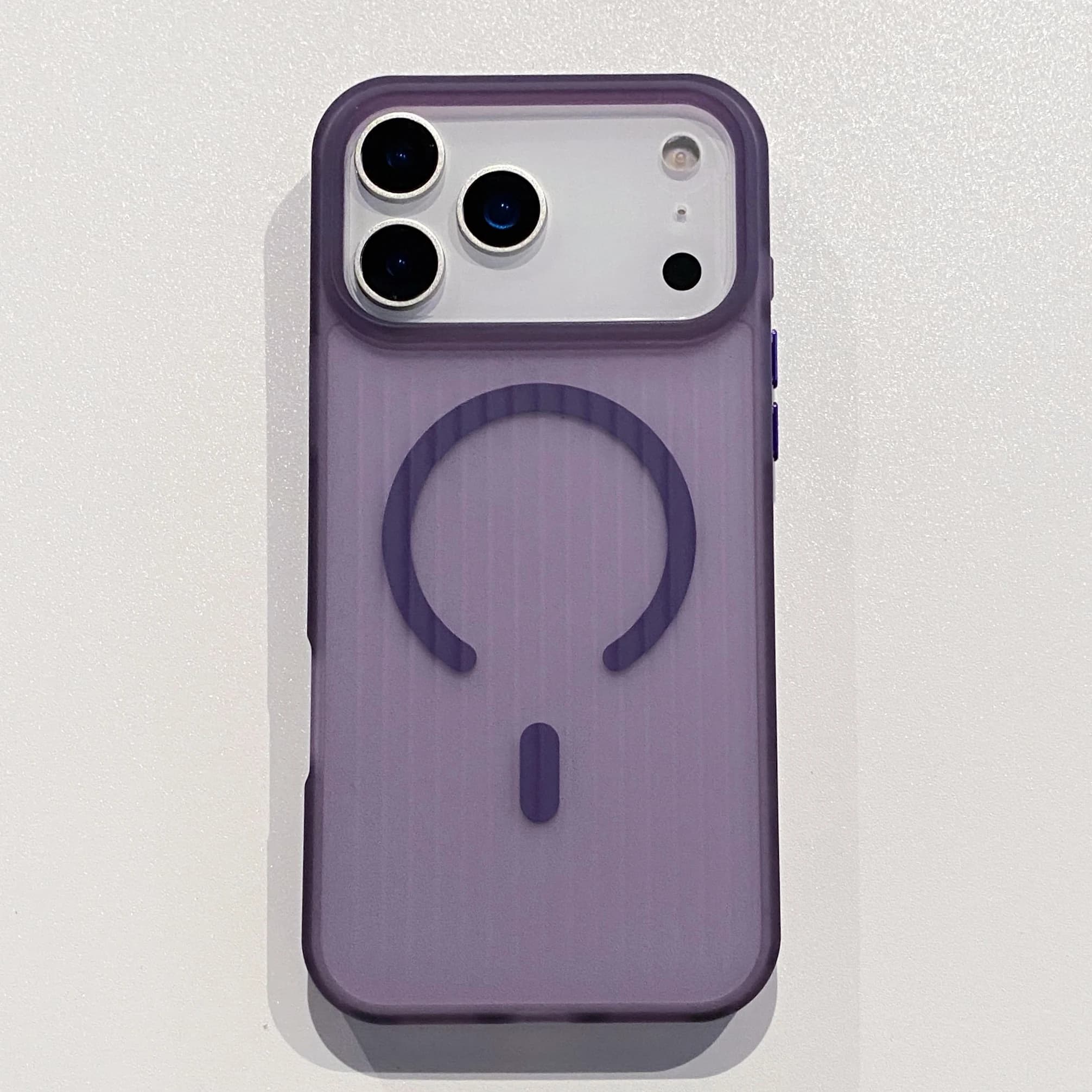 For iPhone Air 17 16 15 14 13 12 17 Pro Max For Magsafe Corrugated Stripe Magnetic Wireless Charging Case Shockproof Matte Cover