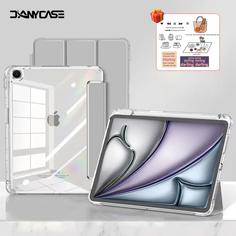 Custodia Smart per iPad A16, compatibile con iPad Pro/Air 13/11 (M3/M2/M4), 12.9", 9/8/7/6/5/4, Mini 7/6, con porta penna