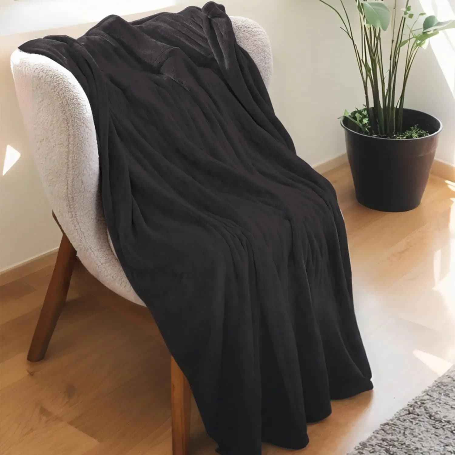 Coperta Elettrica Riscaldata 50x60 Pollici, in Flanella con 5 Impostazioni di Calore e Spegnimento Automatico, Lavabile in Lavatrice, Colore Grigio Ferro