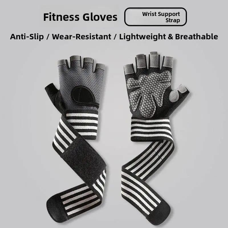 Fitn Gloves for Men and Women, Anti-slip Dust Support for Workout with Bar, Sports and Traction Protection, Prevention Wrist Lesions