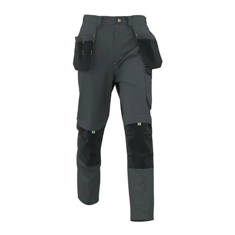 Pantaloni da lavoro elastici primaverili e autunnali Officina di riparazione Pantaloni da saldatura multitasche rinforzati resistenti all'usura