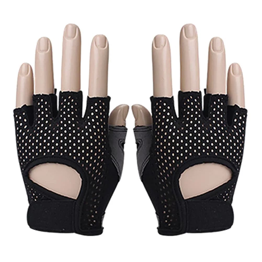 Training Gloves for Women, Mid-Size, Breathable, Absorbent, Anti-Slip with Silicone Palm, Gym Gloves