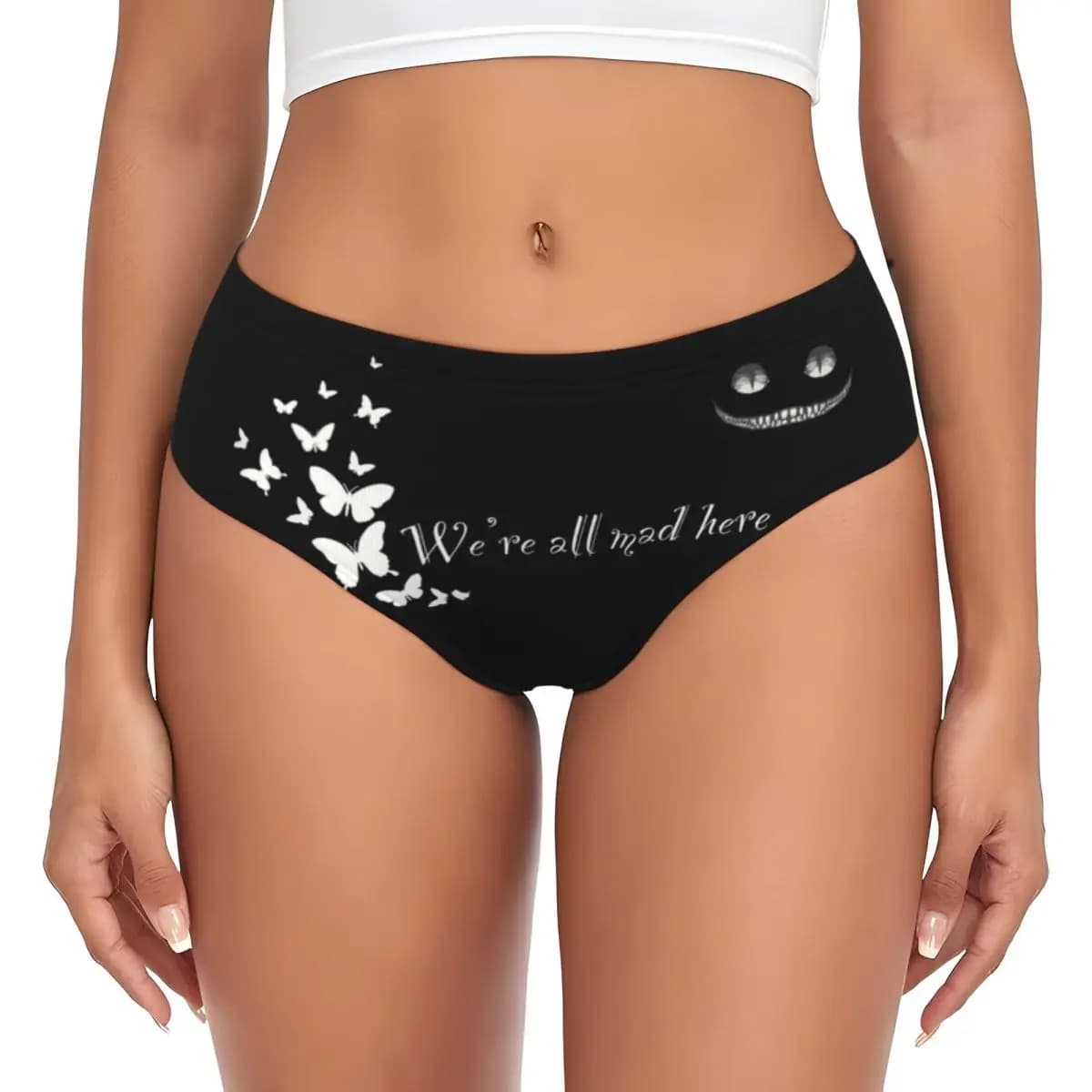 Custom Cheshires Cat Brief Panties for Women, Convenient, Cartoon Animals, Valentine's Day Gift