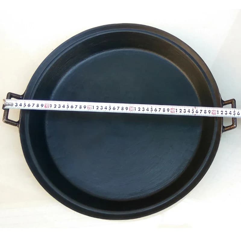 Pancake pan commercial stall gas frying pan baked cast iron pig iron uncoated thickened non-stick gas pancake iron