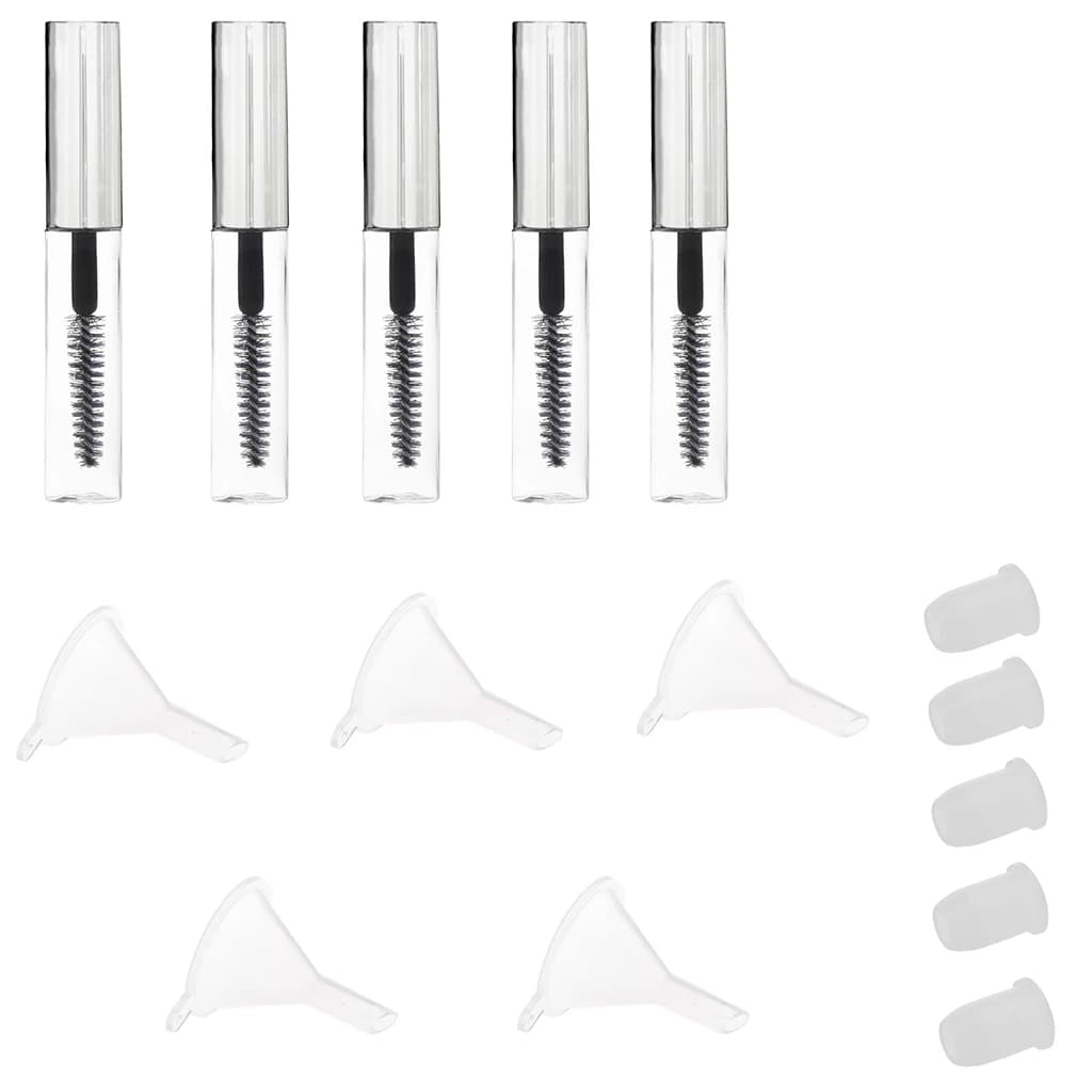 (5 vials of 4 ml) Vacuum pipe for mascara Blank with rechargeable