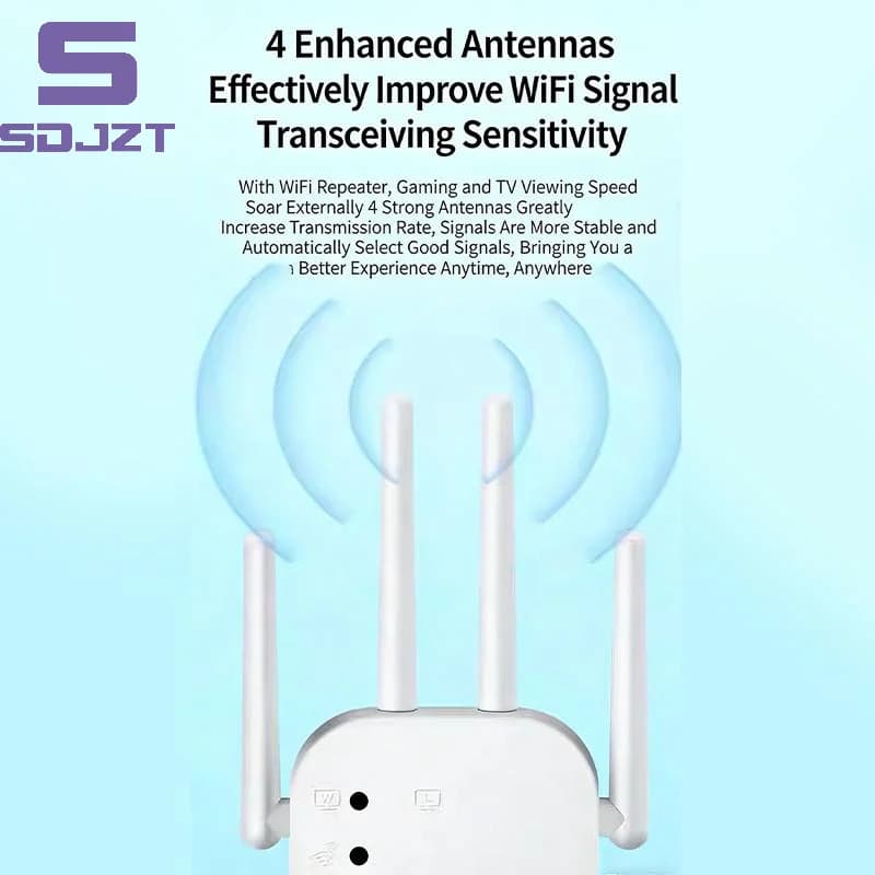 *Hot Sale.Stable WiFi Signal Amplifier Wired Repeater Range Extender for Bedroom Home Office Devices Online Streaming