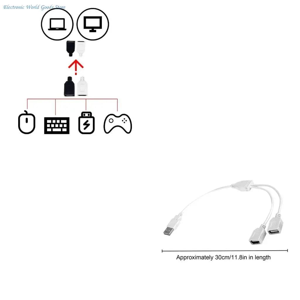 A3PD Comodo cavo USB maschio a femmina Cavo USB sdoppiatore a Y Cavo alimentazione