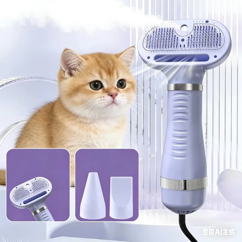 Spazzola per Toelettatura Animali Domestici Personalizzabile, con Funzione Massaggio, Batteria Ricaricabile, Design Semplice e Autopulente