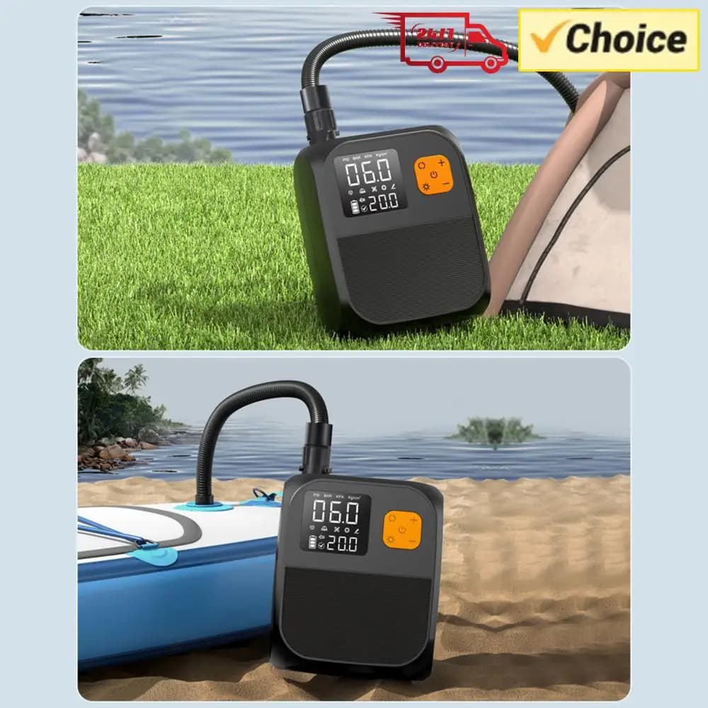 Pompa elettrica SUP 25PSI per paddle board, pompa elettrica portatile per paddle board gonfiabili, kayak e barche