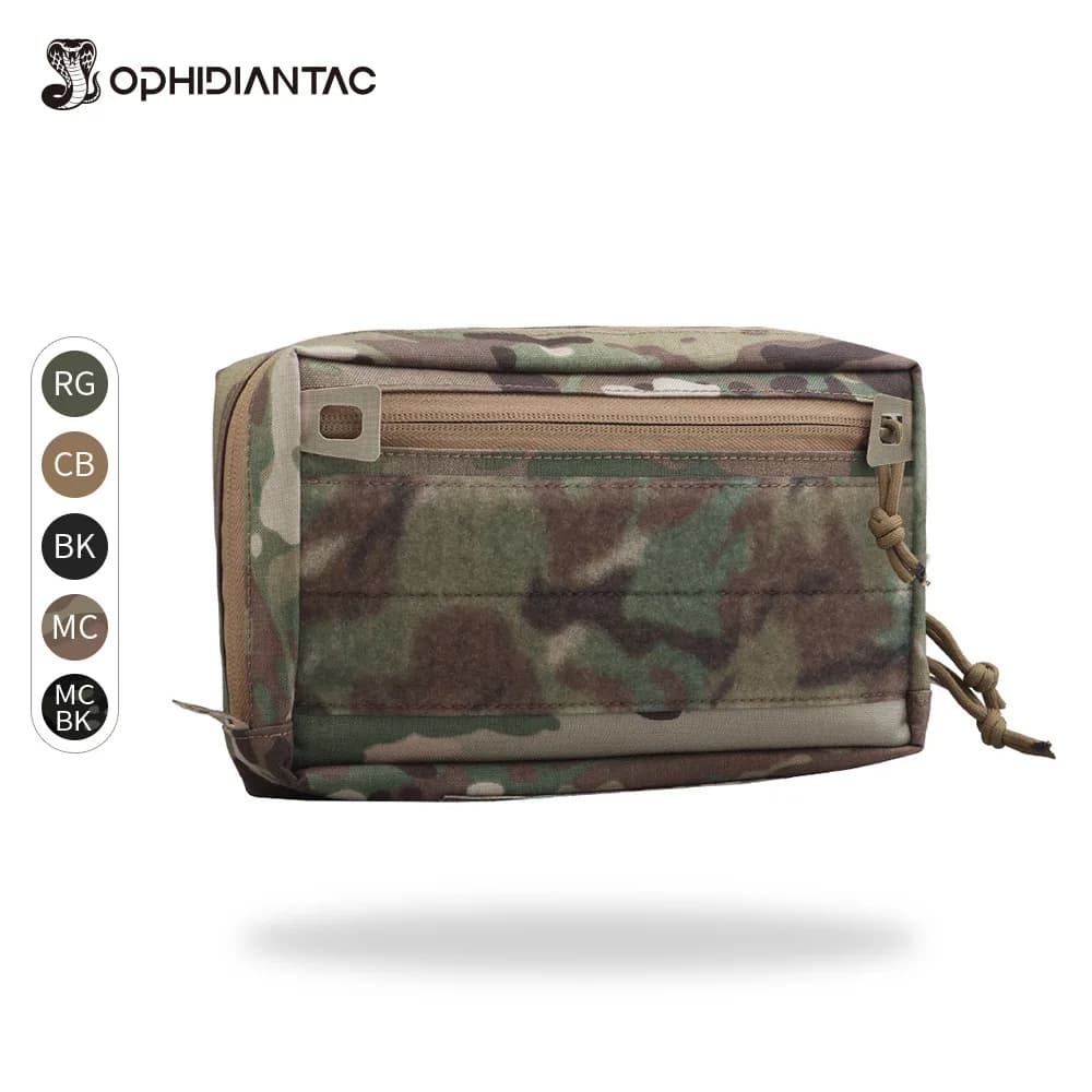OPHIDIANTAC Nylon Attacker Horizontal First Aid Kit with Magic Tape Molle Clip for Plate Carrier