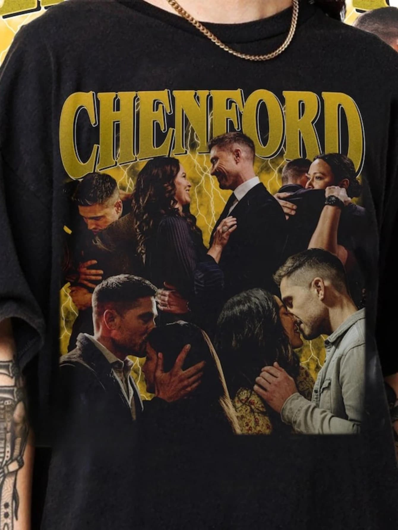 Summer Hot Sale "Tim Bradford" Fans Exclusive -90s Retro Chenford Pattern T-shirt, Women's Round Neck Short Sleeve T-shirt