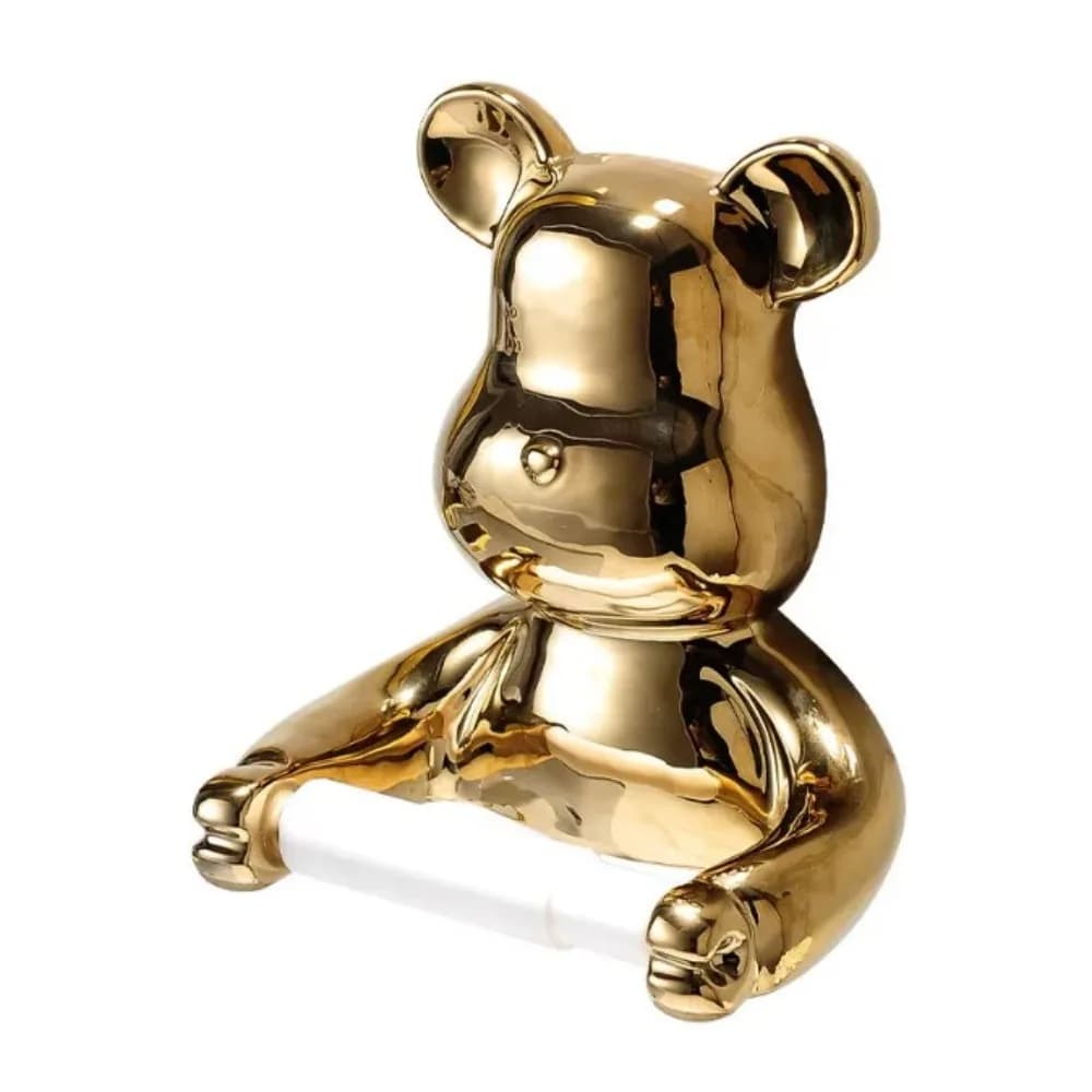 Luxury Bear Roll Paper Holder Household Toilet Face Towel Toilet Hanging Wall Waterproof Storage Tissue Box