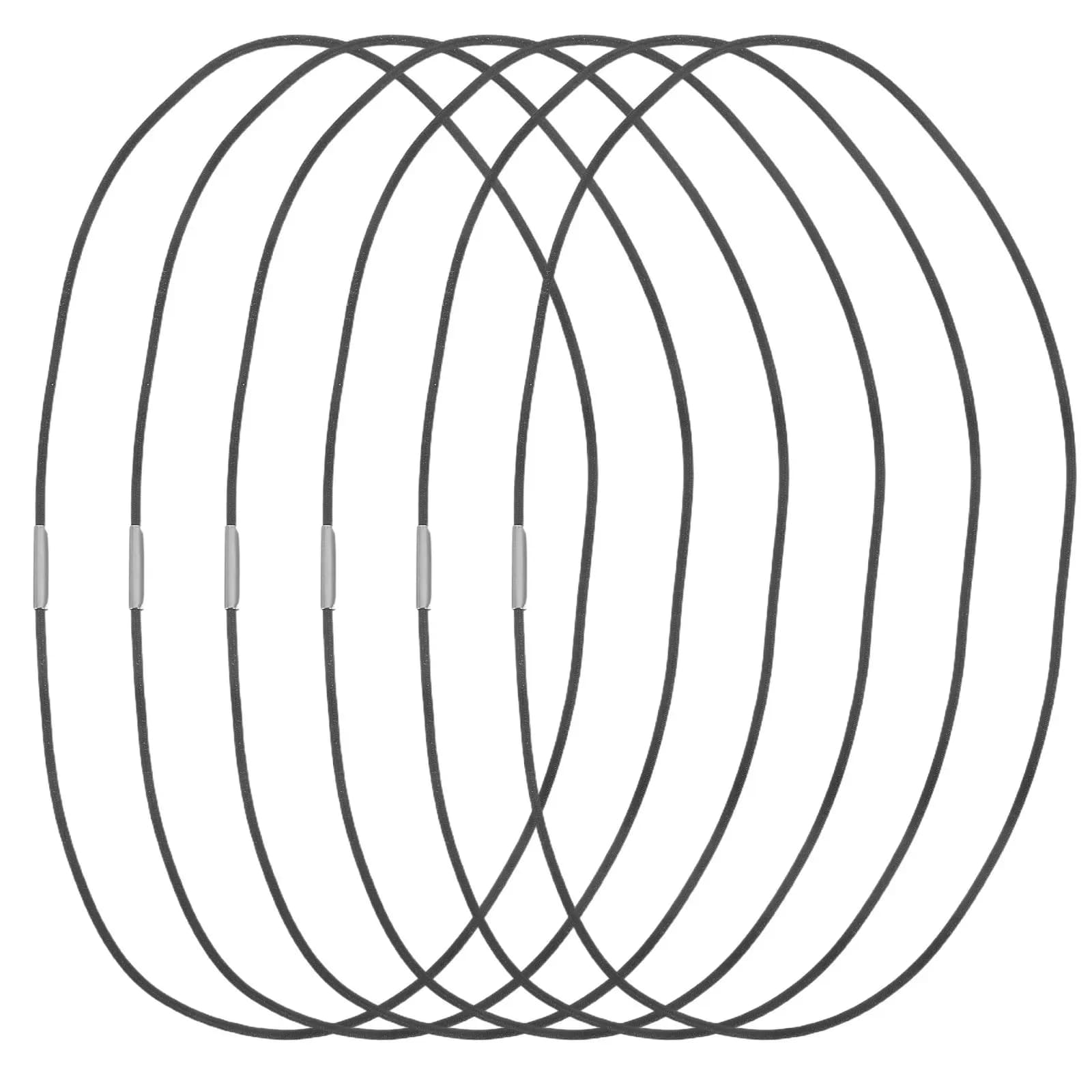 6 Pezzi di Corde Elastiche Nere per Quaderni, Fasce Spesse in Tessuto Intrecciato per Diari A5, Agende Fai-da-Te e Ricariche