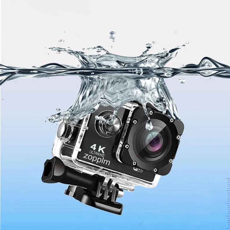 ZOPPLM 4K Ultra HD Impermeabile WiFi Sport Action Camera con scheda TF Memoria Cattura video e immagini