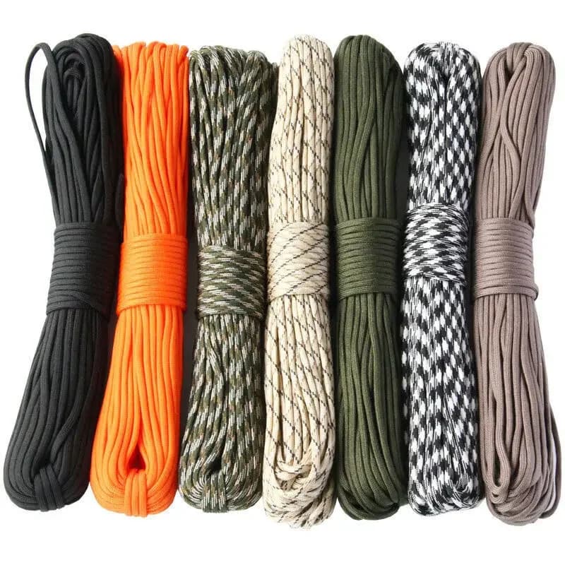 Corda Paracord a 7 Fili, 550 Paracord, 5/15/30 M, Diametro 4mm, per Campeggio, Sopravvivenza, Escursionismo, Accessori per Tende