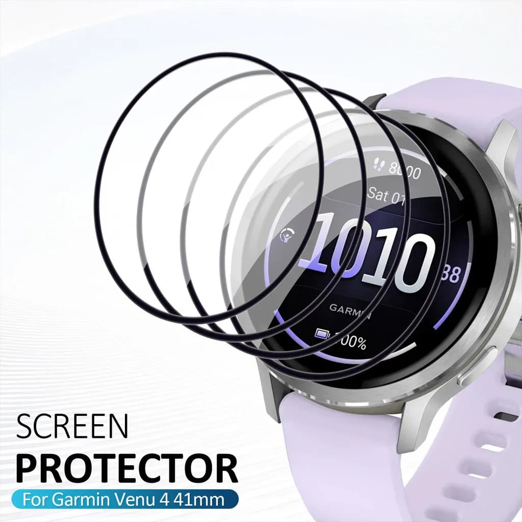 4PCS HD Screen Protective Film for Garmin Venu 4 41mm/45mm 3 Soft Waterproof Scratch Film for Smartwatch Venu4 Non Glass Watch