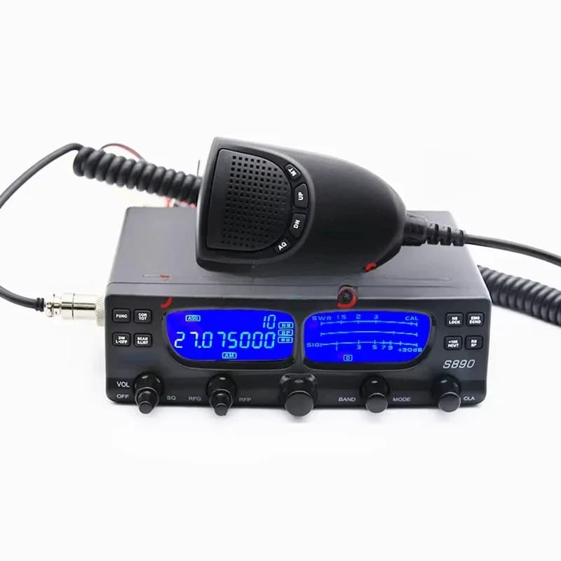 Radio Mobile S890 AI con Riduzione del Rumore CB AM FM SSB LSB USB PA 27MHz per Auto e Nautica, Walkie Talkie per Veicoli