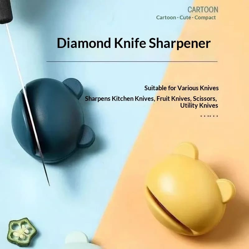 Kitchen sharpeners for home use Kitchen knife Blade for kitchen knife Multi-function Mini portable for sharpening cartoon ear frog shaped stone