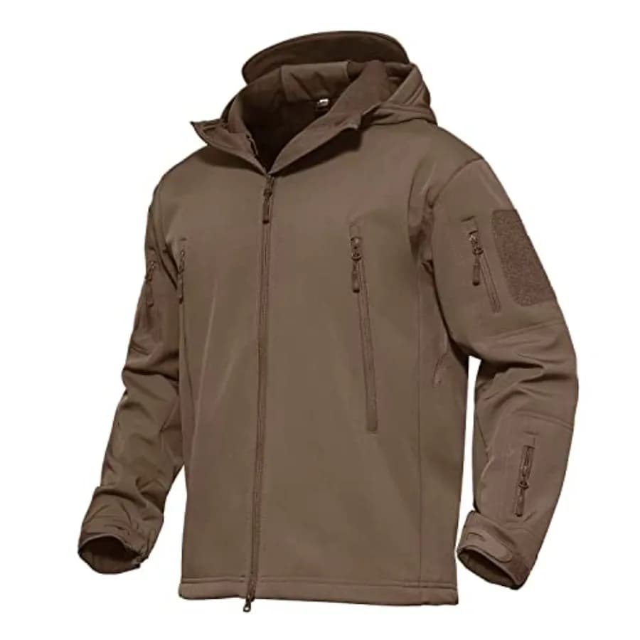 MAGCOMSEN Men's Jacket Tactical Performance Waterproof Softshell Jackets Fleece Lined Ski Snow Winter Windbreaker