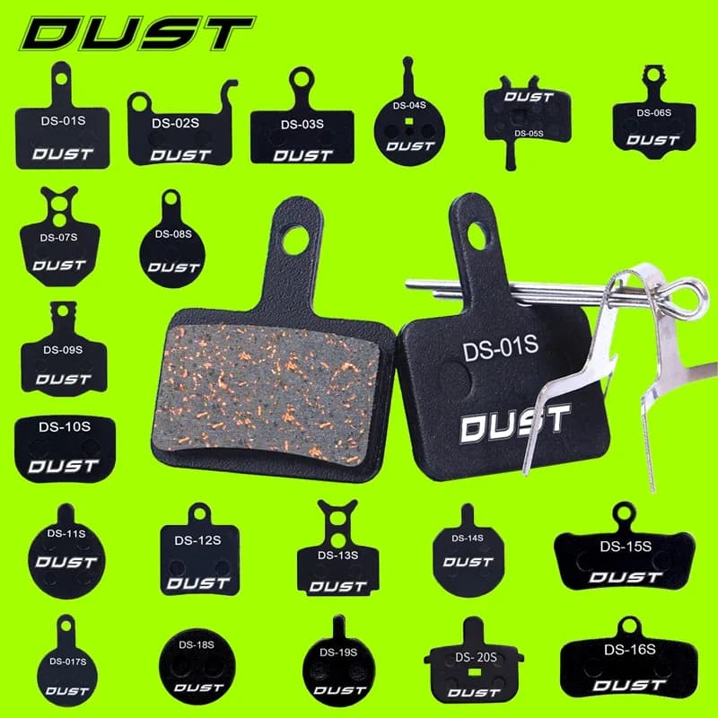 Set di Pastiglie Freno a Disco Idraulico Semi-Metalliche DUST 1 per Biciclette MTB, Compatibili con SHIMANO XT XTR M315 SRAM Avid BB5 BB7 E1 E3
