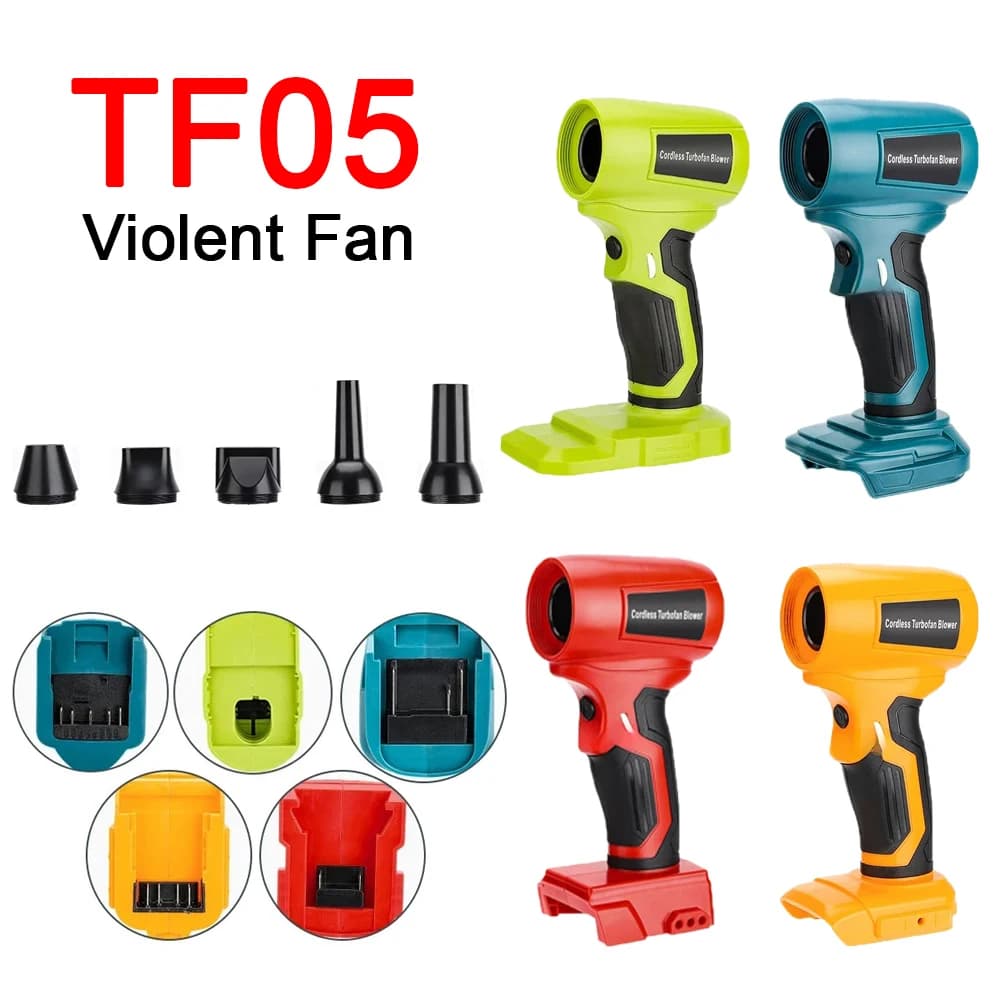 Soffiatore Elettrico Senza Fili Brushless Turbo Jet Fan, Utensile a Batteria per Dewalt/Makita/Milwaukee/Bosch/Ryobi