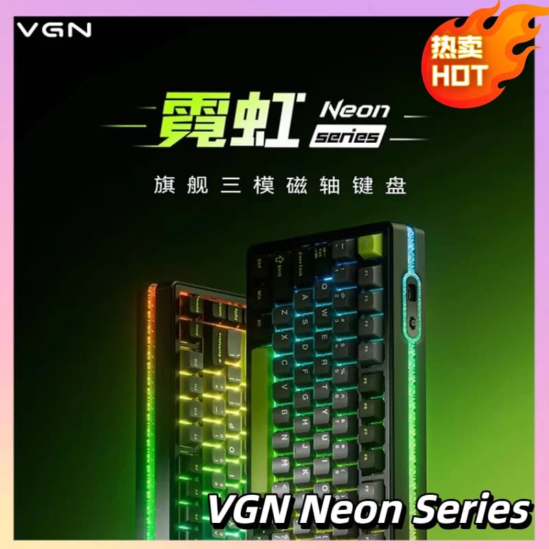 Vgn Neon-75 Tastiera meccanica 75% Dimensioni Tri Mode E-Sport Gioco Hot Swap 8000mah Interruttore magnetico Personalizzabile Accessorio per PC Regali