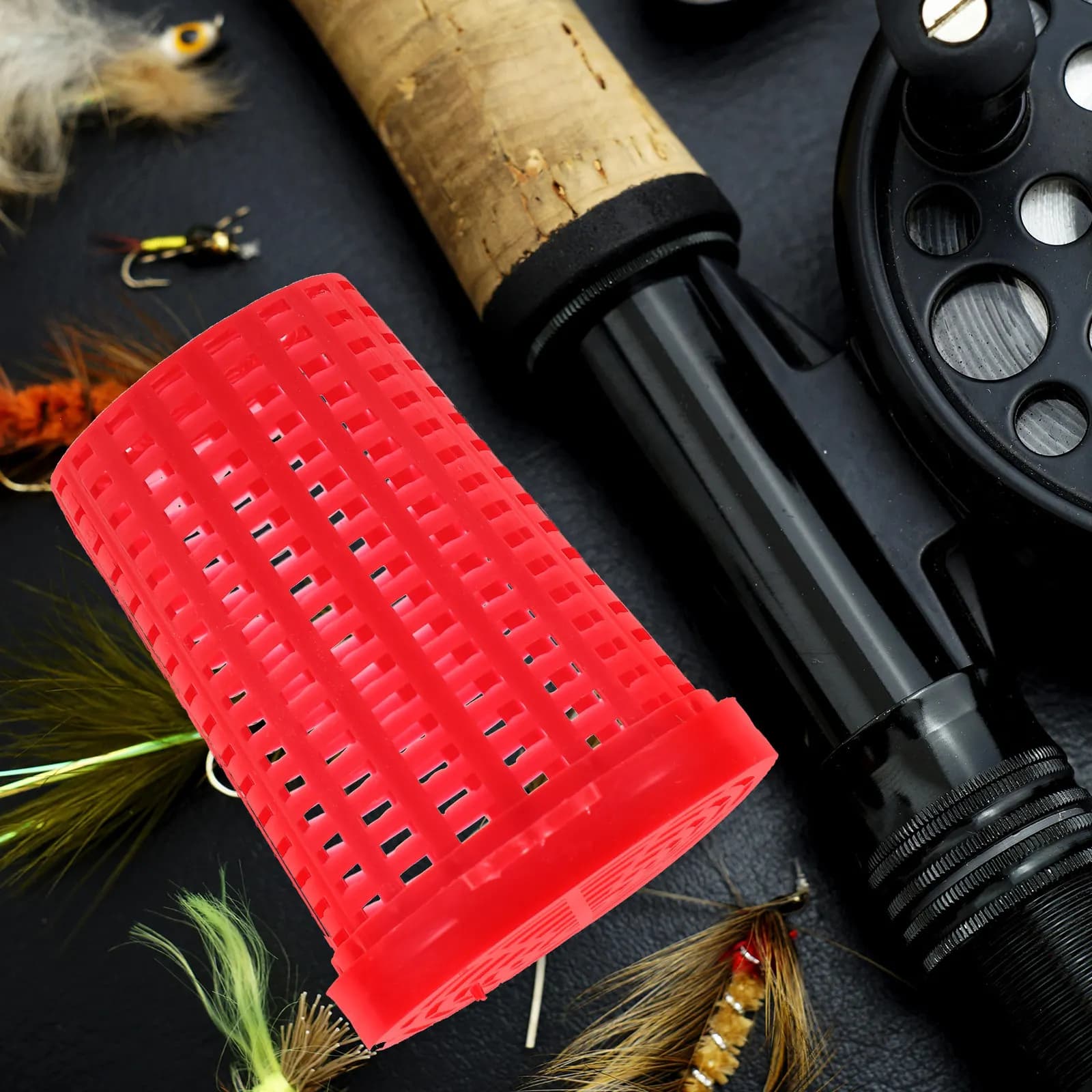 10 pz. Cesto per esche a gabbia, design cavo, portatile, per esterni, dispositivo di lancio, attrezzatura per la pesca alla carpa, trappola per piccoli gamberi