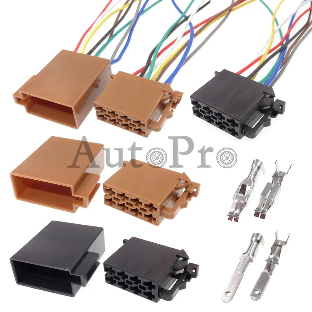 Set di 8 Connettori 962191-1 357035447A 963121-1 per Assemblaggio AC Auto, Presa Non Sigillata per Radio VW 106455-1 106455-3 962189-1